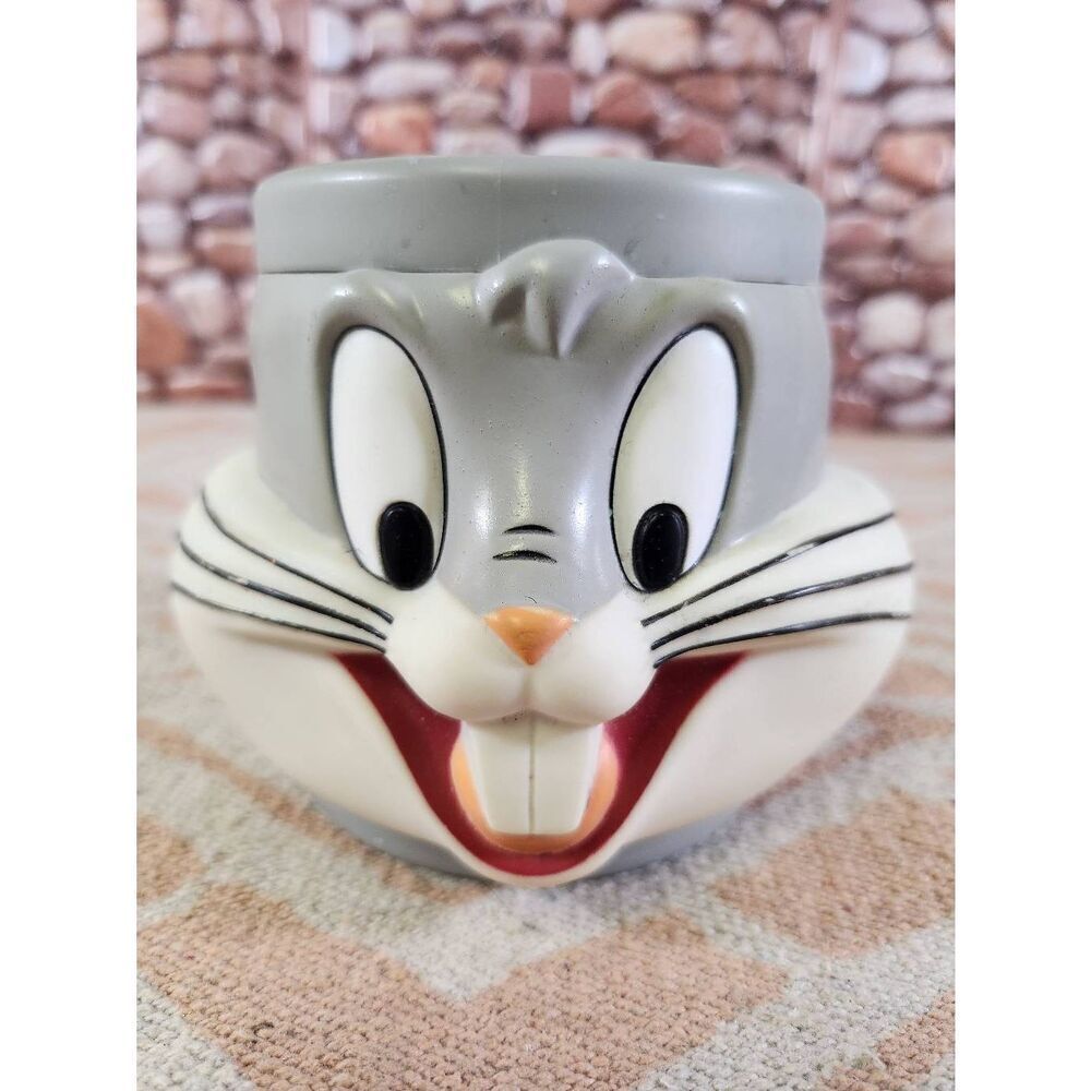 Looney Tunes Bugs Bunny Plastic Coffee Cup Mug Warner Bros 1992 Vintage